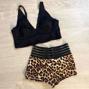 Cheetah Print Scrunched Shorts